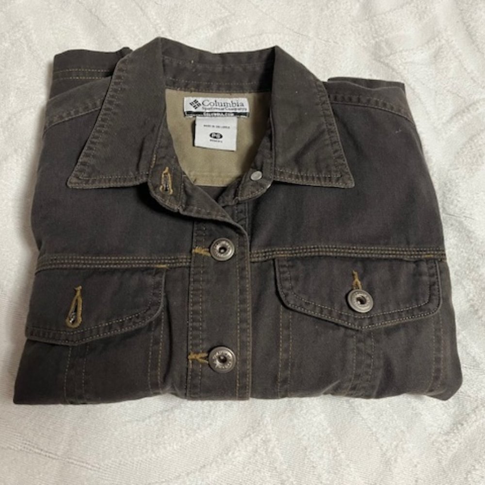 Columbia Sportswear Company Cotton Brown Button Up Jacket - Picture 8 of 16